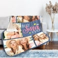 thumbnail image 3 of Custom Blanket with Photo Text, Personalized Flannel Throw Blanket, Customized Blanket Using My Own Photos, Birthday Christmas Wedding Gifts for Mom Dad Friends Sister - 4 Size (1 Photo-1), 3 of 6