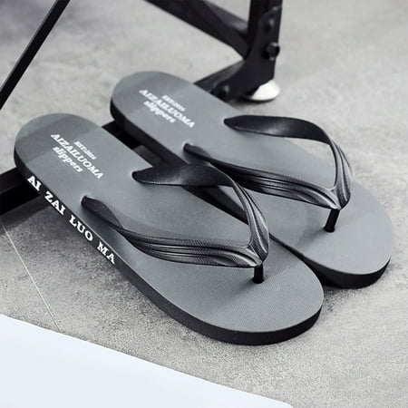 

Flip Flops Flip Flops Men Summer Flat Soft Bottom Comfortable Lightweight Casual Beach Sandals PVC Dress Sandals for Women Grey