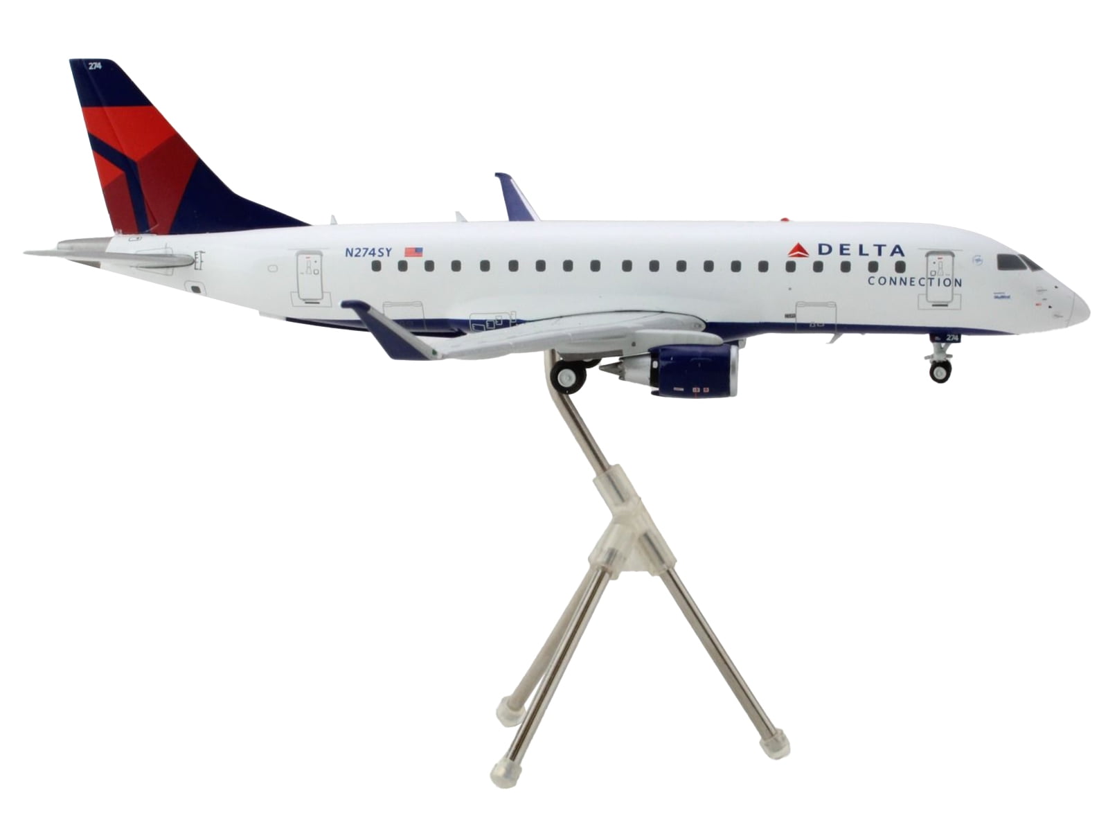 【FDA EMBRAER175 JA13FJ 1/200】 Embraer ERJ-175 Commercial Aircraft White with Blue and Red