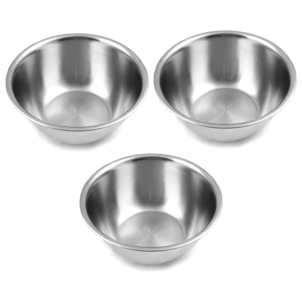 Fox Run Stainless Steel Mixing Bowl 4.25 Quart, 3 Pack