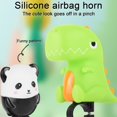 thumbnail image 3 of Ettsollp Cartoon Bike Bell Cute Squeeze Bicycle Horn Loud Clear Sound Easy Installation on 0.87" Handlebars Bicycle Bell Lightweight Plastic Silicone Stretchable Straps Riding Reminder for Children, 3 of 8