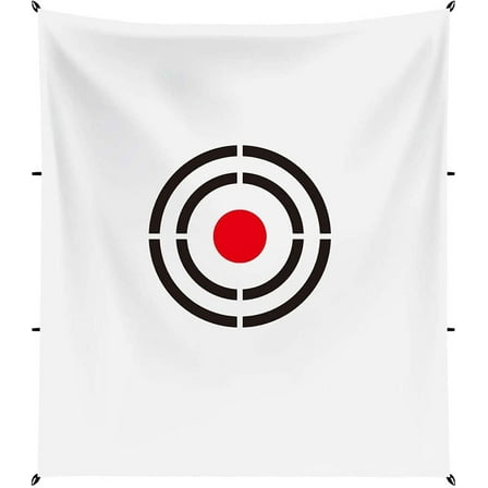 Kapler Golf Hitting Target Cloth, 5x6 FT Quiet Catch-and-Drop Impact Panel with Center Aim Ring for Backyard and Driving Range Practice