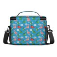 thumbnail image 3 of Dinosaur and Speech Bubble Bright Insulated Lunch Box for Women Men, Medium Leakproof Cooler Bag with Adjustable Strap, 10"x6.7"x8", 3 of 6