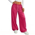 thumbnail image 5 of Resicozy Wide Leg Sweatpants Women Low Rise Baggy Pants Fall Fashion Lounge Lightweight Sweat Pants with Pockets Hot Pink M, 5 of 5