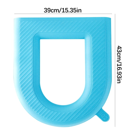 HHGBAD Waterproof Toilet Seat Pad, Soft U-Shaped Ring, Easy-Clean Washable Cushion, Non-Slip Design for Home Use, Cozy and Comfortable for Winter Bathroom