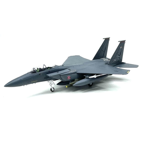 AZIZAT 1/100 F-15E Aigle Avion de Chasse Avion Modèle Avion Moulé sous Pression Modèles Modèle Avion pour Collection Festival Cadeau Ornement