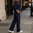 thumbnail image 5 of 2 Piece Women's Tracksuit Fall Side Striped Crewneck Long Sleeve Tops Straight Leg Pants Workout Outfits S-XXL, 5 of 7