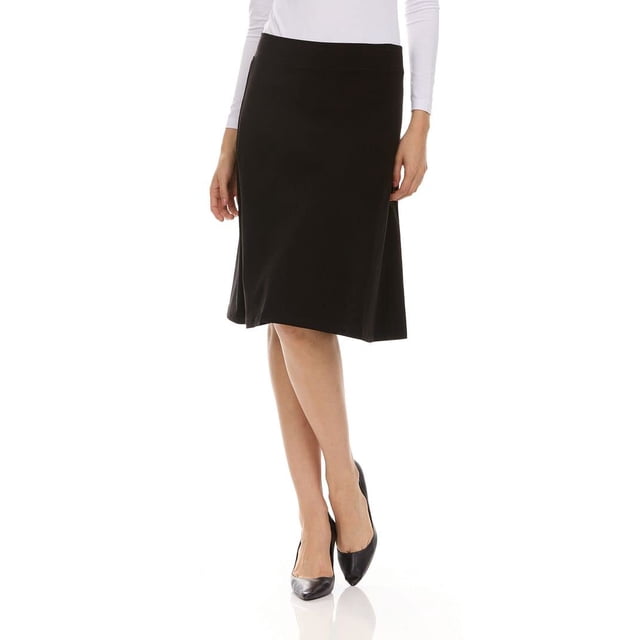 Kiki Riki Jupe en Coton pour Femmes Ligne A Spandex Noir x Large
