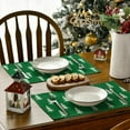 thumbnail image 4 of mubwai Xmas Pine Green Christmas Placemats Set of 4, 12x18 Inch Seasonal Christmas Table Mats for Party Kitchen Dining Decoration, 4 of 6