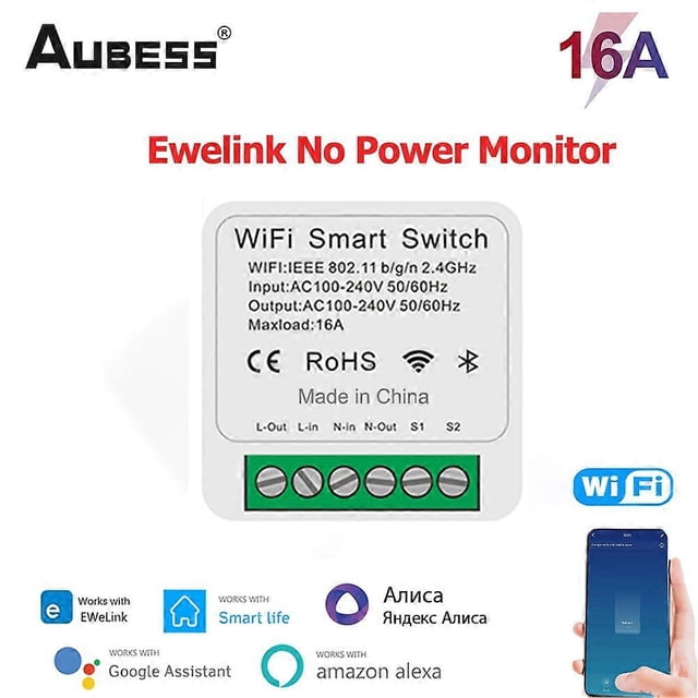 EWeLink Wifi 16A MINI Smart Switch DIY 2-way Control Modules APP Wireless Remote Control