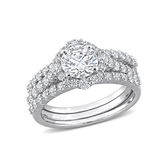 Everly Women's Created Moissanite Sterling Silver Bridal Set