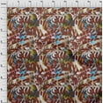 thumbnail image 4 of oneOone Cotton Cambric Brown Fabric Abstract Sewing Craft Projects Fabric Prints By Yard 56 Inch Wide, 4 of 5