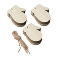 thumbnail image 2 of 30 piezas de recortes de madera de guante sin terminar, adornos de madera, letreros de madera multifuncionales para regalos navideños, accesorios de, 2 of 9