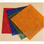 Jennifer's Mosaics Ceramic Solid Square Mosaic Tile Color Sheet, 12 X 12 in, White, 625 Tiles/Sheet