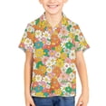 thumbnail image 3 of Binienty Boho Hippie Daisy Hawaiian Shirt Girls Lightweight Girls Button Up Tropical Shirt Thin Breathable Collared Top Comfortable Youth Hawaii Outfits, 3 of 7