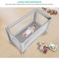 thumbnail image 4 of Parc pour Bébé Pliable, Parc de Bébé Portable Parc pour Bébé Centre d'Activités de Sécurité pour Nourrisson avec Roue et Sac de Transport pour la Maison, les Voyages et l'Extérieur, Gris, 4 of 9