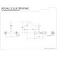 thumbnail image 2 of Kingston Brass KS1248PX Heritage Wall Mount Bridge Kitchen Faucet, Brushed Nickel, 2 of 2