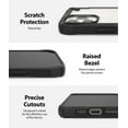 thumbnail image 3 of Ringke Fusion-X Case Compatible with iPhone 12 Pro / 12, Transparent Hard Back Shockproof Advanced Bumper Cover - Black, 3 of 10