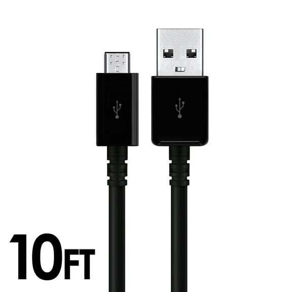 Simyoung 10Ft / 3M Micro USB 3.0 Fast Charger Data Sync Cable Cord Samsung Android HTC LG black