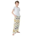 thumbnail image 4 of FORMRS Kids Pajama Pants with Pockets Size 6-8Y Boys Lounge Sleep Bottoms, Birds and Teapots, 4 of 8