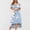 Blue, variant on Babysbule Womens Summer Dresses, Fashion Women Summer Casual Short Sleeve Off The Shoulder Printing Dress