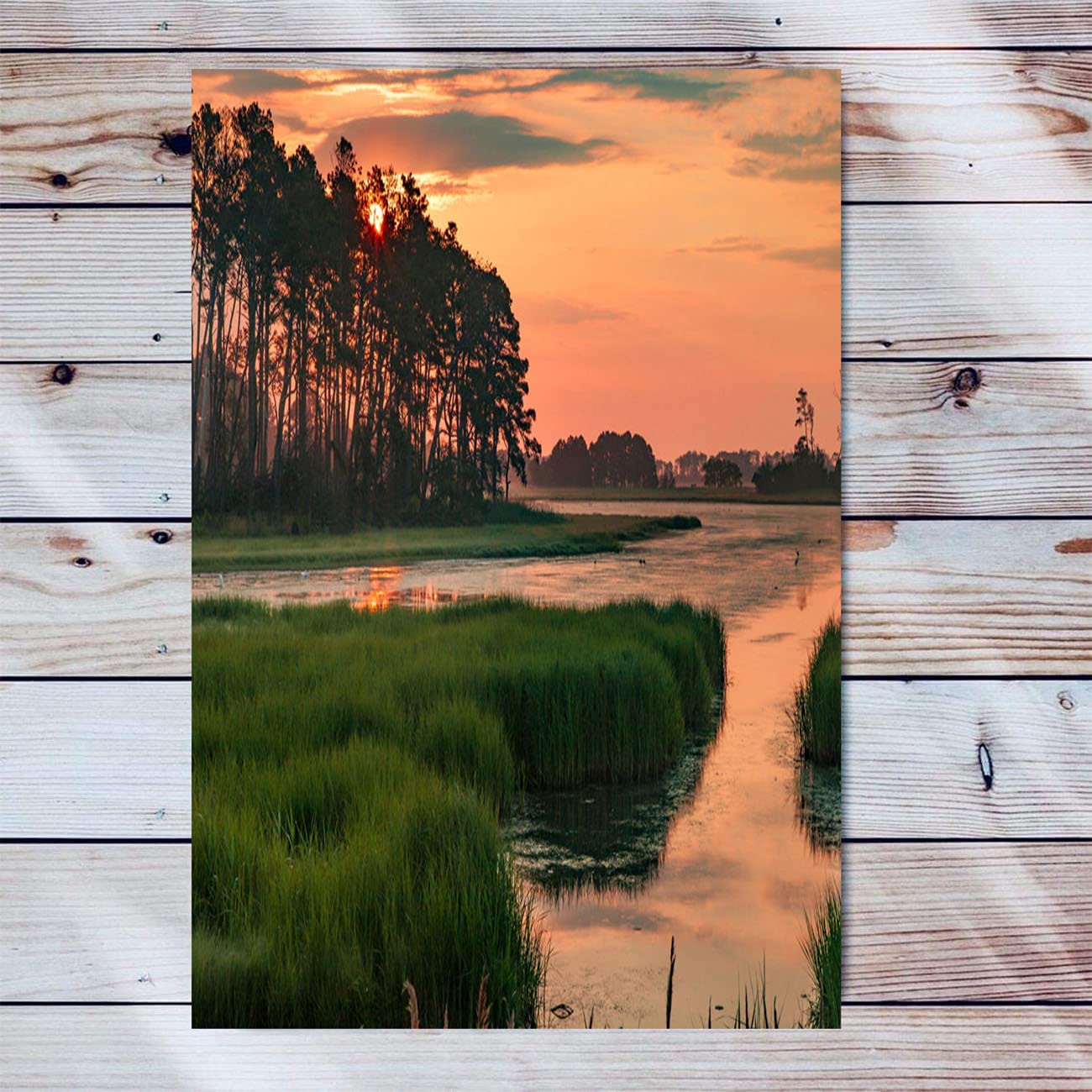 Sunset Canvas Wall Art For Living Room Modern Artwork Chincoteague