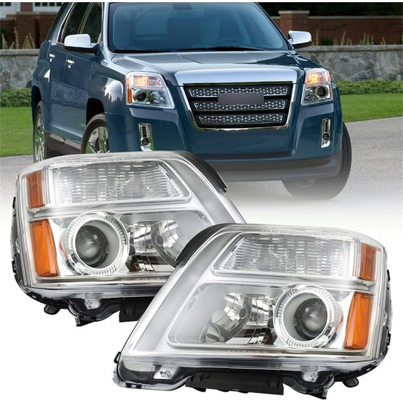 waltyotur A Pair Headlight Assembly Replacement for GMC Terrain SL/SLT/SLE 2010-2015 Left Driver and Right Passenger Side 23319179 23319180