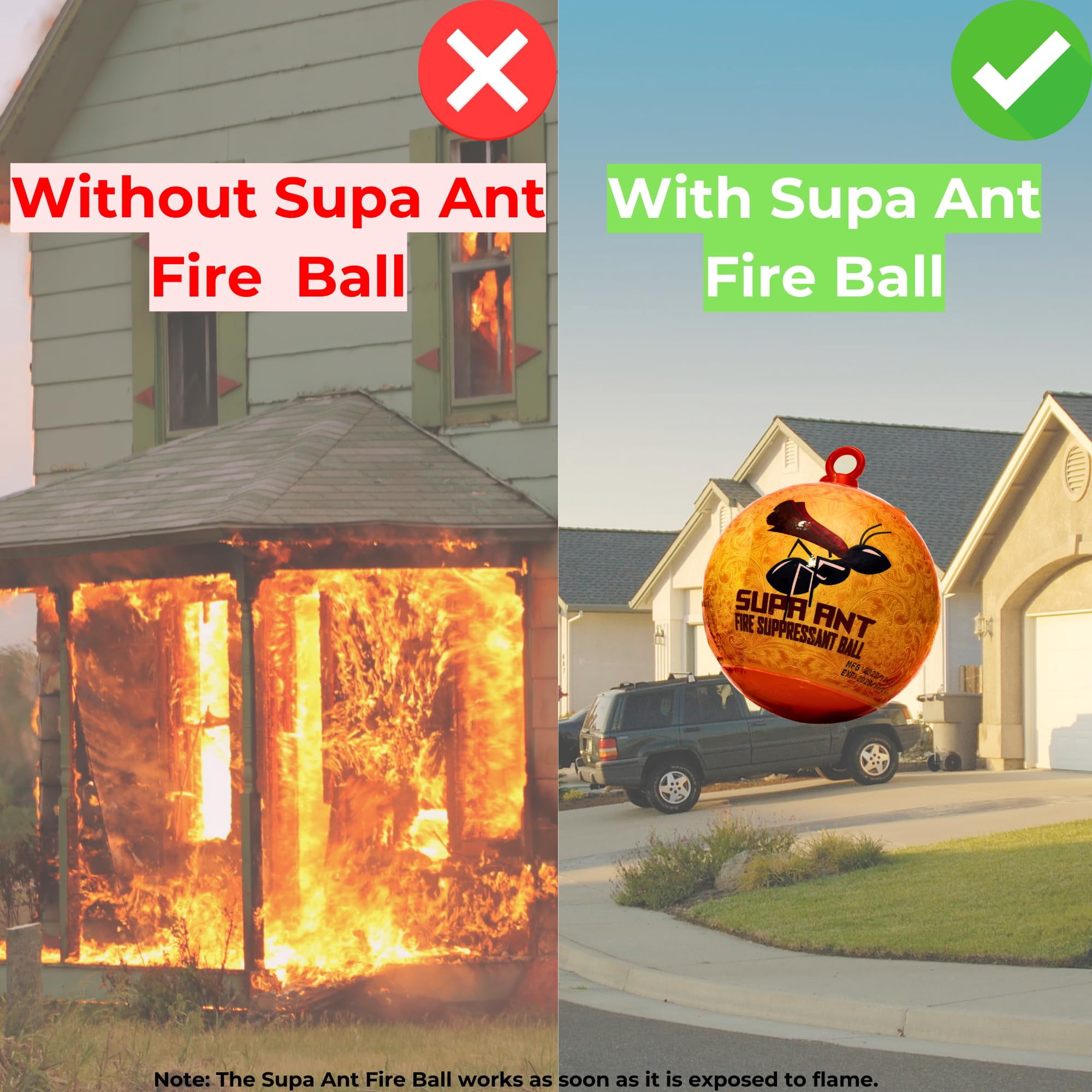 Supa Ant Fire Safety Ball as Fire Protection for Small Fires