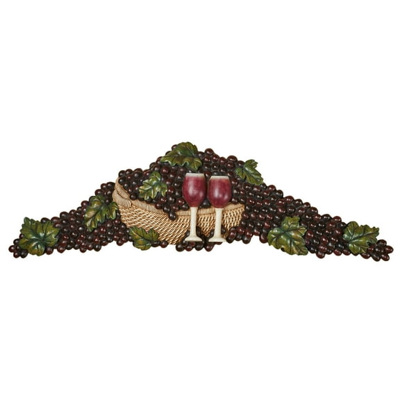 Wine Picnic Vineyard Grapes Wall Topper Multi Earth