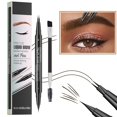 thumbnail image 1 of Pinkiou Lápiz para cejas Lápiz para cejas Microblading Lápiz para cejas 2 en 1 Lápiz para cejas resistente al agua Lápiz para cejas de doble punta con 2 puntas de tenedor y cepillo de precisión Lápiz, 1 of 4