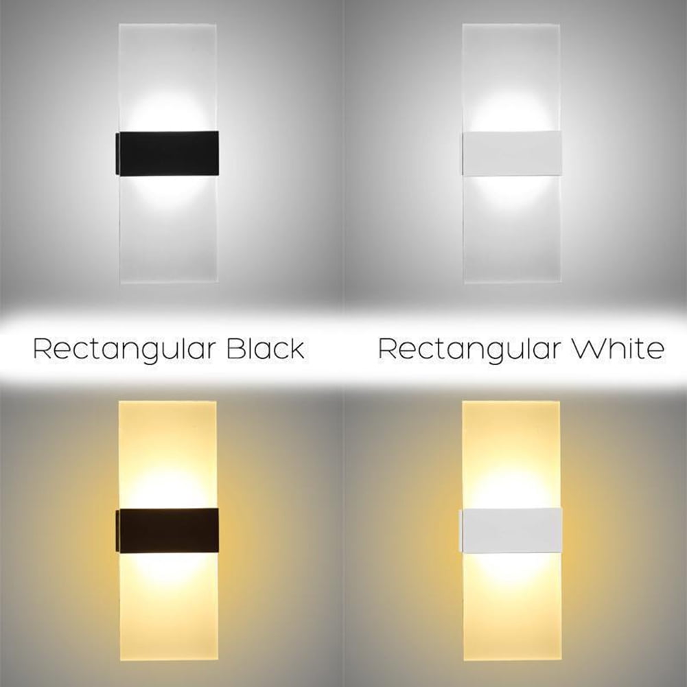 Modern LED Wall Lighting Up Down Cube Indoor Outdoor Bedroom Sconce Lamp Fixture
