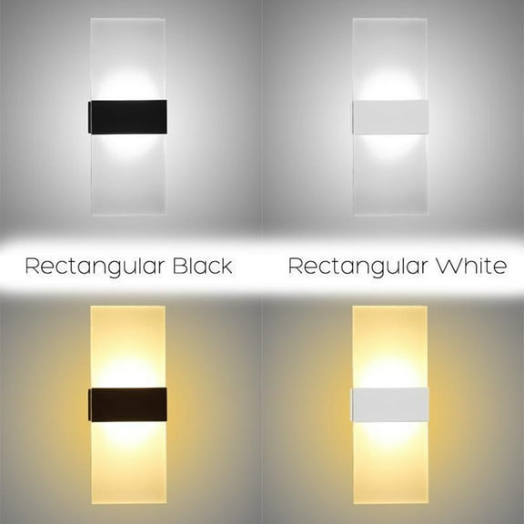 Modern LED Wall Lighting Up Down Cube Indoor Outdoor Bedroom Sconce Lamp Fixture