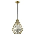 thumbnail image 2 of Livex Lighting 41325 Linz 12" Wide Pendant - Shiny Black / Polished Brass Accents, 2 of 7