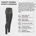 thumbnail image 2 of Therapy Women High Waist Workout Athletic Yoga Leggings with Open Mesh Leg Opening Insert and Leg Cell Phone Pockets - Green - Small, 2 of 3