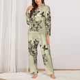 thumbnail image 2 of Sikiie Vintage Floral Women's Long-Sleeve Shirt and Full-Length Bottom Pajama Set (s-xxl)-Small, 2 of 7