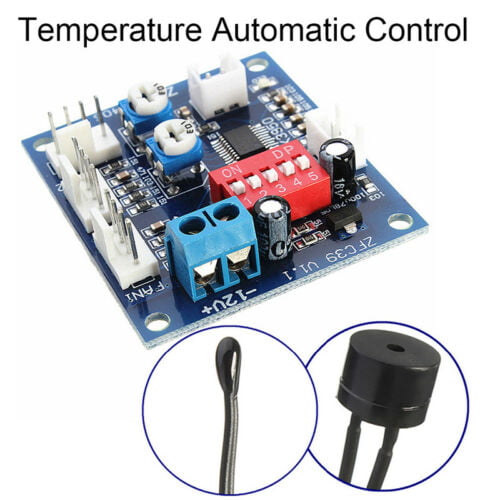 Automatic Temperature Control CPU Fan Speed DC Controller 12V PWM PC Board WS 