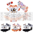 thumbnail image 5 of KPOPLK 4 Piece Baby Girl Halloween Tutu Outfit 3 6 9 12 18 Months Skirted Romper+Headband+Socks +Shoes Halloween Clothing Set Size 3-6 Months,Black, 5 of 9