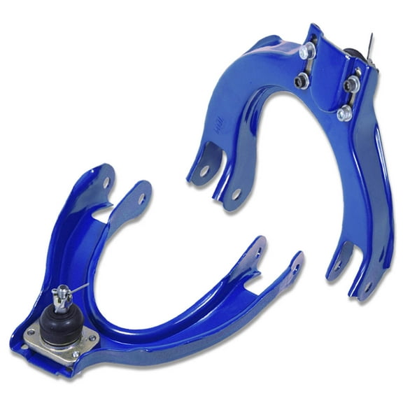 DNA Motoring CBK-HC88-BL For 88-91 Honda Civic Performance Stainless Steel Adjustable Front Upper Camber Kit (Blue) - EC ED EE EF 89 90