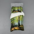 thumbnail image 2 of Ambesonne Colorful Bedding Set 4 Pcs, Fall Forest Landscape, Queen, Multicolor, 2 of 3