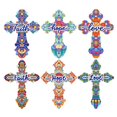 thumbnail image 1 of OUSITAID 6Pcs Cross  Painting Bookmark Set Crystal Resin Rhinestone Bookmarks for Home Office School Class Project, 1 of 7