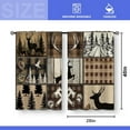 thumbnail image 4 of 2 Pcs Christmas Tree Kitchen Curtains Xmas Decor Window Curtain Winter Red Pattern Cafe Small Short Tier Window Curtains for Living Dining Room Decor, 28"x40", 4 of 5