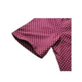 thumbnail image 5 of Unique Bargains Men's Button Down Short Sleeves Cotton Polka Dots Shirt XXL (US 50) Burgundy, 5 of 7