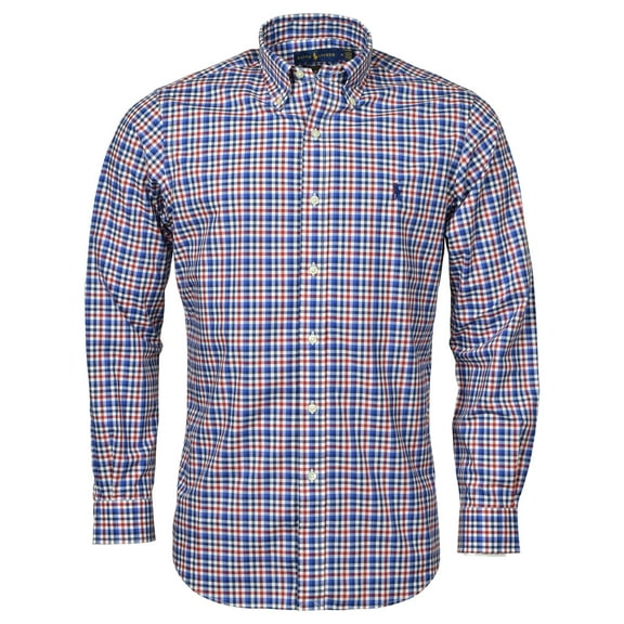Polo Ralph Lauren Men's Classic Fit Poplin Shirt Blue/Red S