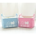 thumbnail image 3 of DEELLEEO Playful Cartoon Cat Floor Fabric Storage Basket: Foldable and Dustproof Storage Solution with Handles, 3 of 5