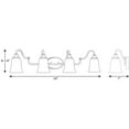 thumbnail image 5 of Wander Collection Four-Light Venetian Bronze Etched Opal Glass Farmhouse Bath Vanity Light, 5 of 5