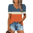 thumbnail image 2 of Blouses pour Femmes, Mode Décontractée Manches Courtes T-Shirt Ample Blouse Tops, 2 of 3