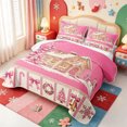 thumbnail image 3 of Manfei Xmas Kawaii Snowflake Quilt Full,Traditional Farm Cattle Full Bedspread Sets,3-Piece,1 Coverlet and 2 Pillowcases, 3 of 7