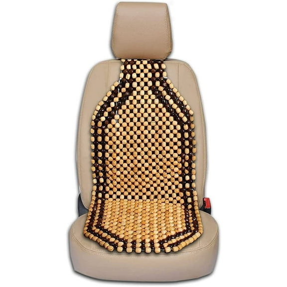 Zone Tech Car Seat Back Support with Wood Beads Back Cushion Car Accessories