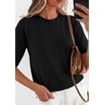 thumbnail image 6 of PRETTYGARDEN Women Spring Short Sleeve Cardigan Sweaters Button Down Knit Shirt Blouse Dressy Casual Tops Summer Outfits, 6 of 8