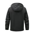 thumbnail image 3 of Ofreoo Men Winter Casual Patchwork Hooded Zipper Pockets Long Sleeve CoatJacket, 3 of 3